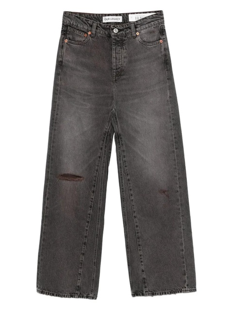 OUR LEGACY ripped-detail jeans - Grey - zdjęcie produktu nr 1