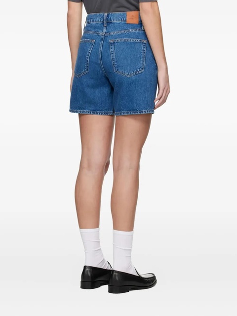 ANINE BING cotton denim shorts - Blue - zdjęcie produktu nr 2