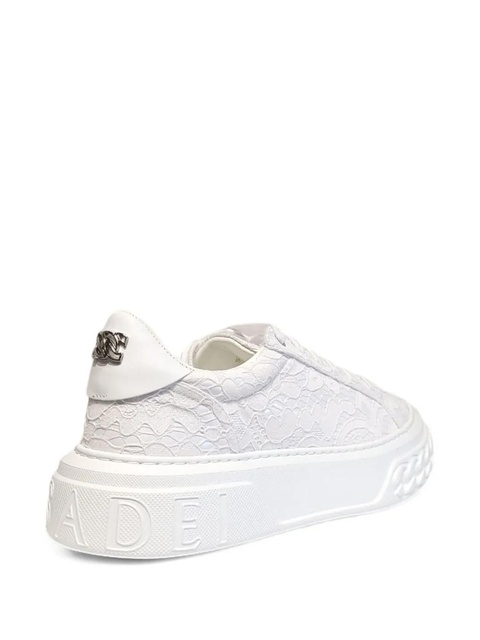 Casadei Off Road lace-effect chain-trimmed sneakers - White - zdjęcie produktu nr 2