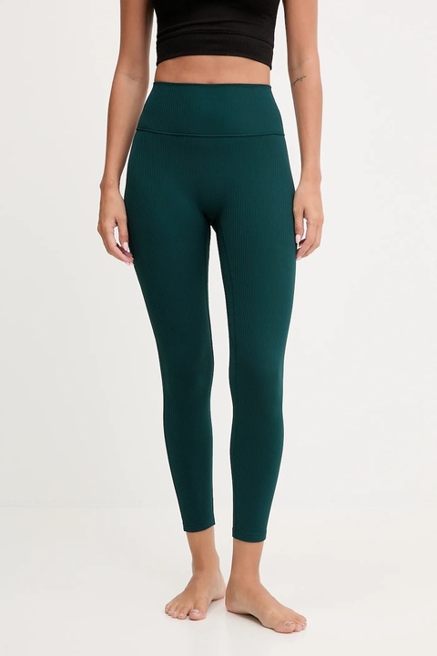 adidas Performance legginsy do jogi All me damskie kolor zielony gładkie JW7590 - zdjęcie produktu nr 1