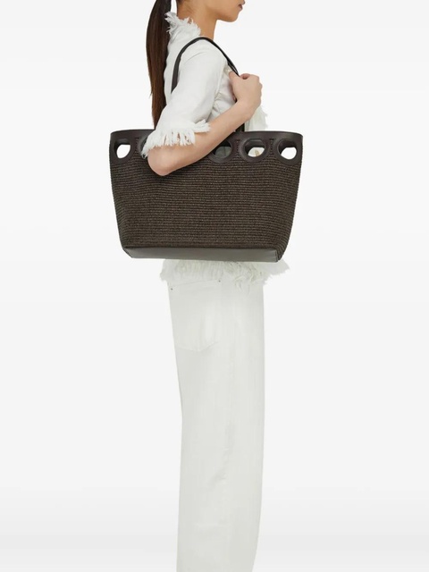 Ferragamo large raffia tote bag - Brown - zdjęcie produktu nr 2