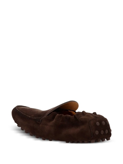 Tod's pebble-textured suede loafers - Brown - zdjęcie produktu nr 1