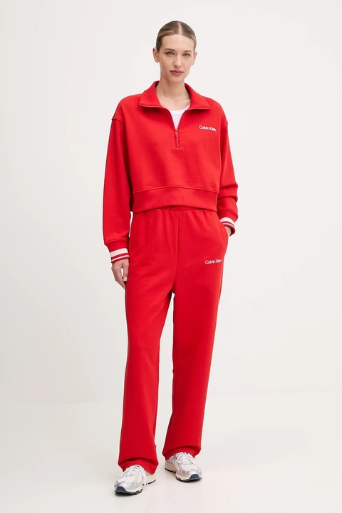 Calvin Klein Performance bluza damska kolor czerwony gładka LVGWF5W310 - zdjęcie produktu nr 2