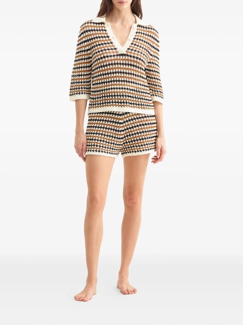 ERES Disco striped crochet shorts - White - zdjęcie produktu nr 1