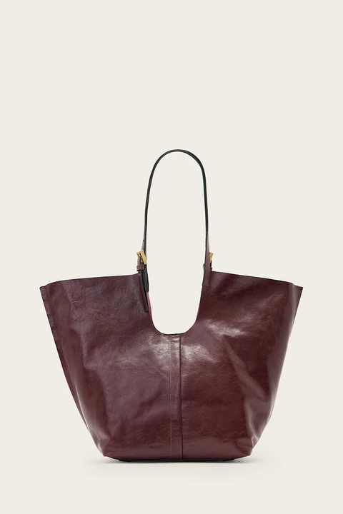 AllSaints torebka skórzana ARA kolor czerwony W284XD - zdjęcie produktu nr 1