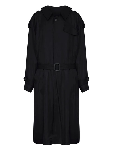 MM6 Maison Margiela double-breasted belted coat - Black - zdjęcie produktu nr 1