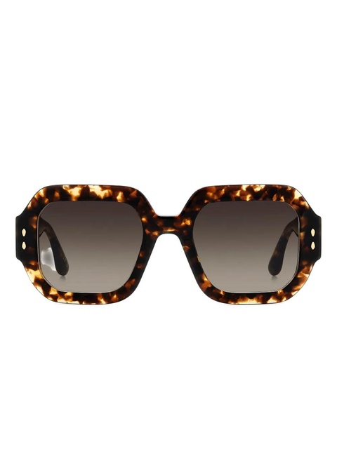Isabel Marant Eyewear geometric-frame tortoiseshell sunglasses - Brown - zdjęcie produktu nr 1