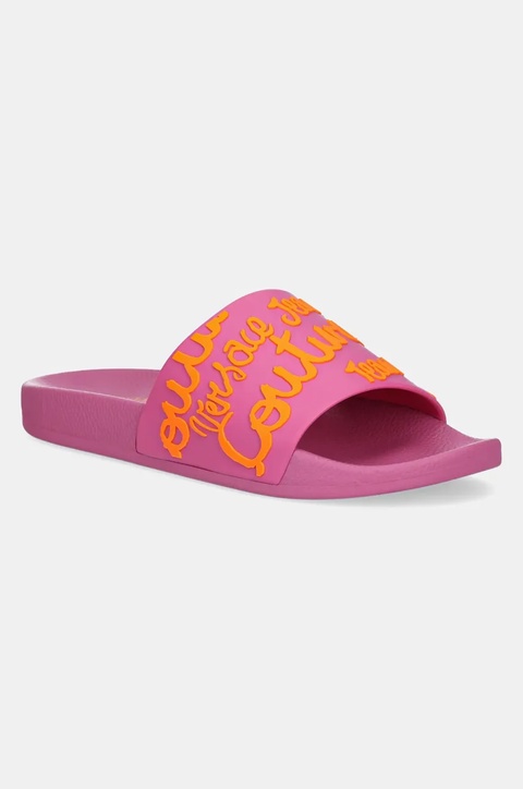 Versace Jeans Couture klapki damskie kolor różowy 78VA3SQ1 71352 R53 - zdjęcie produktu nr 1