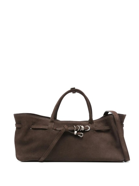 Marge Sherwood Grandma Used buckle-fastening calf-suede tote bag - Brown - zdjęcie produktu nr 1