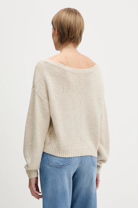 Hollister Co. sweter damski kolor beżowy KI350-5072 - zdjęcie produktu nr 2