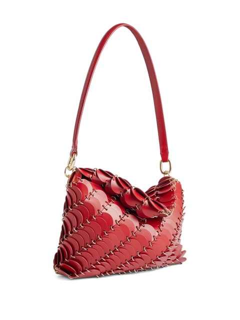 Rabanne scale-pattern leather shoulder bag - Red - zdjęcie produktu nr 2