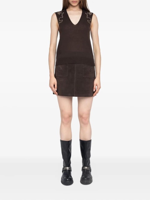 Zadig&Voltaire embellished sleeveless top - Brown - zdjęcie produktu nr 1