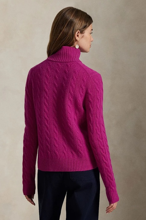 Polo Ralph Lauren sweter wełniany damski kolor różowy lekki z golfem 211888686 - zdjęcie produktu nr 1