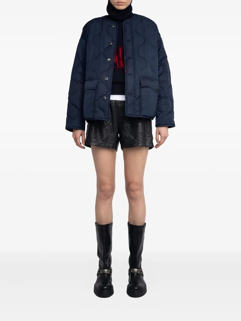 Zadig&Voltaire Bunji quilted button-fastening jacket - Blue - zdjęcie produktu nr 2