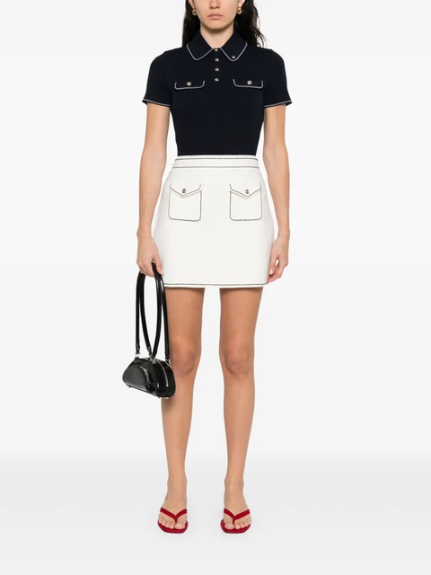 Maje contrast-trim polo shirt - Blue - zdjęcie produktu nr 2