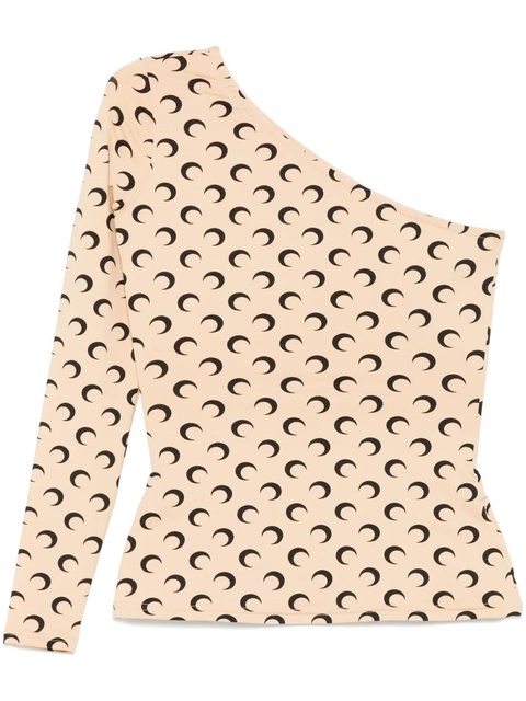 Marine Serre Crescent Moon asymmetric top - Neutrals - zdjęcie produktu nr 1
