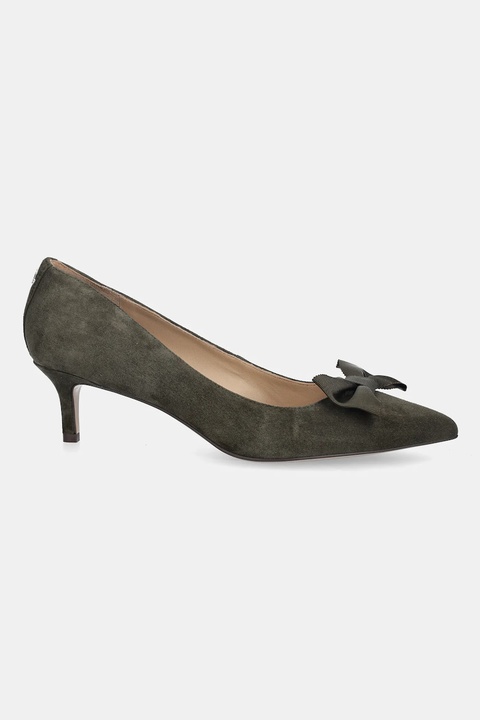 Lauren Ralph Lauren szpilki zamszowe Adrienne Bow kolor zielony 802980116002 - zdjęcie produktu nr 2