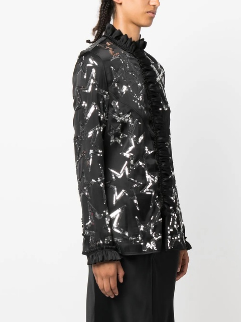 Rabanne sequin-embellished star shirt - Black - zdjęcie produktu nr 2