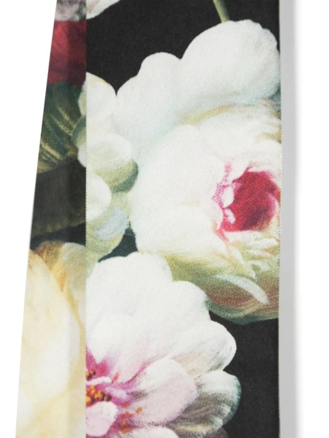 Dolce & Gabbana floral-print silk scarf - Black - zdjęcie produktu nr 2