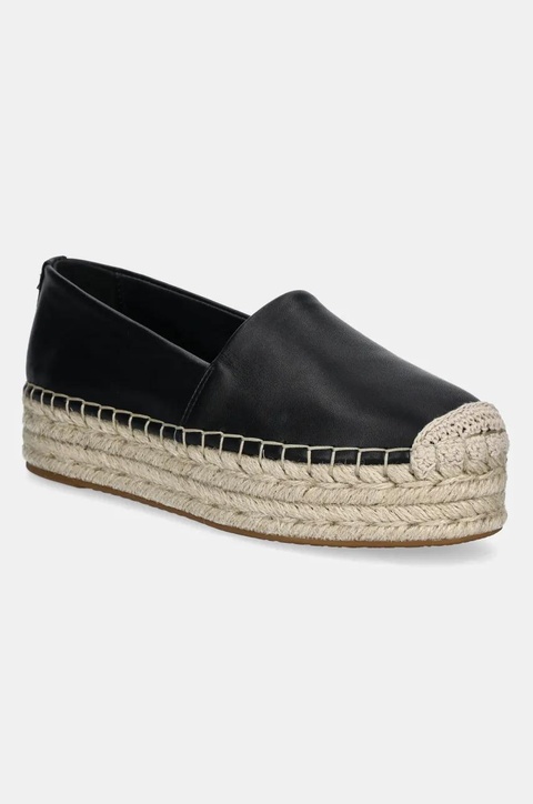 MICHAEL Michael Kors espadryle skórzane Lynn kolor czarny na platformie 40S5LYFP1L.001 - zdjęcie produktu nr 1
