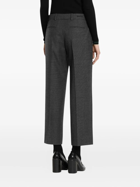 Gucci logo-detail wool trousers - Grey - zdjęcie produktu nr 2