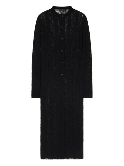 Alanui button-front open-knit cardigan - Black - zdjęcie produktu nr 1