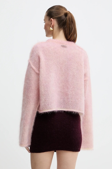 Pinko sweter z dodatkiem moheru kolor różowy lekki 105945 A2YF - zdjęcie produktu nr 1