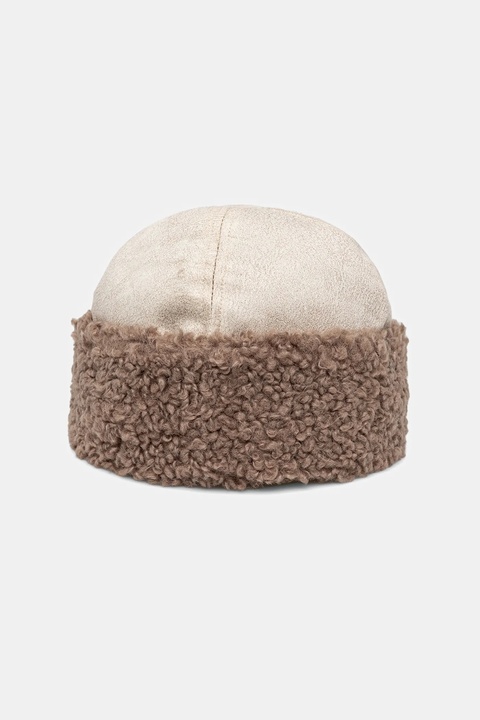Bomboogie czapka kolor beżowy z grubej dzianiny LW9376TPSF5 - zdjęcie produktu nr 1
