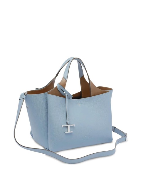 Tod's T-logo leather tote bag - Blue - zdjęcie produktu nr 2