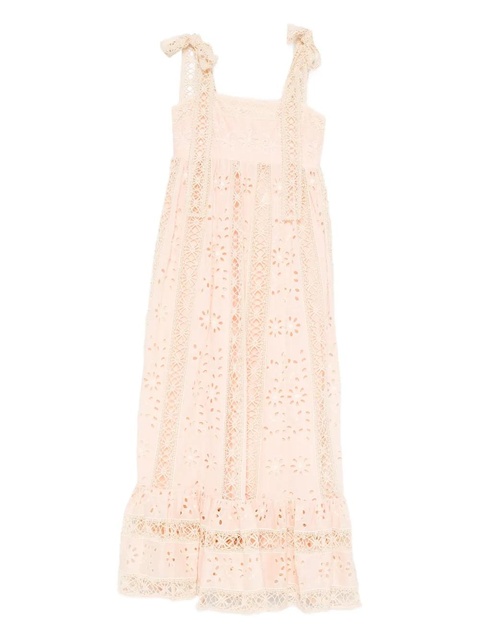 ZIMMERMANN Awaken eyelet-embellishment ruffled maxi dress - Pink - zdjęcie produktu nr 1