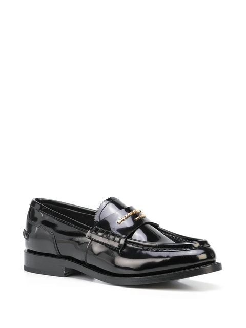 Alexander Wang embossed-logo loafers - Black - zdjęcie produktu nr 2