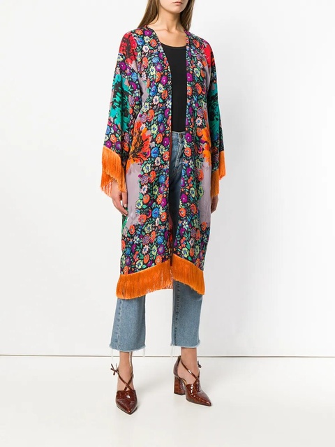 ETRO floral print poncho - Yellow - zdjęcie produktu nr 2