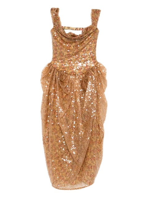 Vivienne Westwood sequin-embellished draped dress - Gold - zdjęcie produktu nr 1