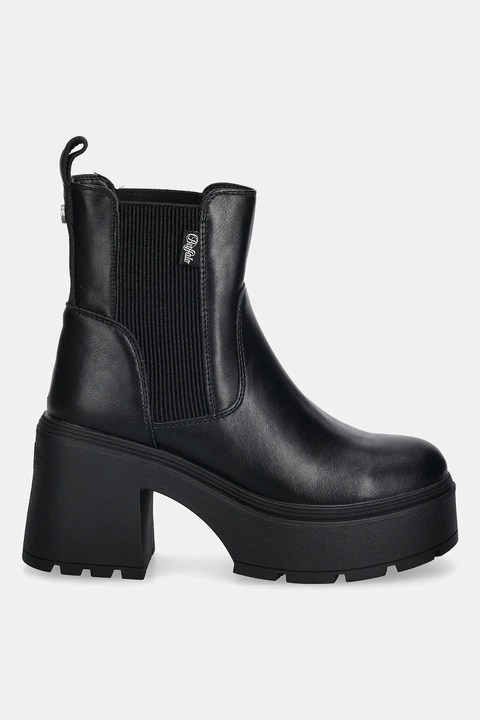 Buffalo sztyblety Mila Chelsea damskie kolor czarny na słupku 1220083-BLK - zdjęcie produktu nr 2