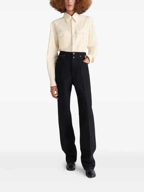 LEMAIRE chest-pocket long-sleeve shirt - Neutrals - zdjęcie produktu nr 2