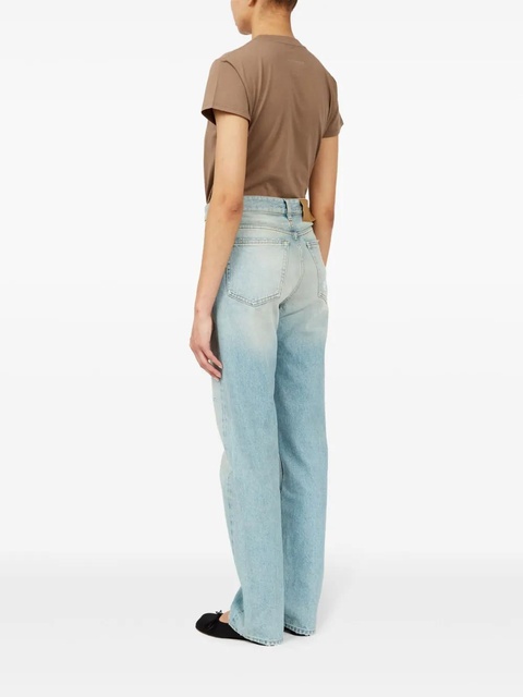 MM6 Maison Margiela distressed straight jeans - Blue - zdjęcie produktu nr 2