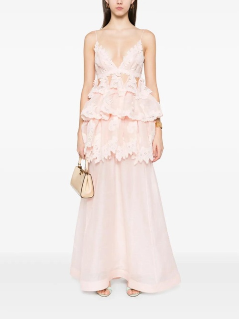 ZIMMERMANN tiered lace maxi dress - Pink - zdjęcie produktu nr 2