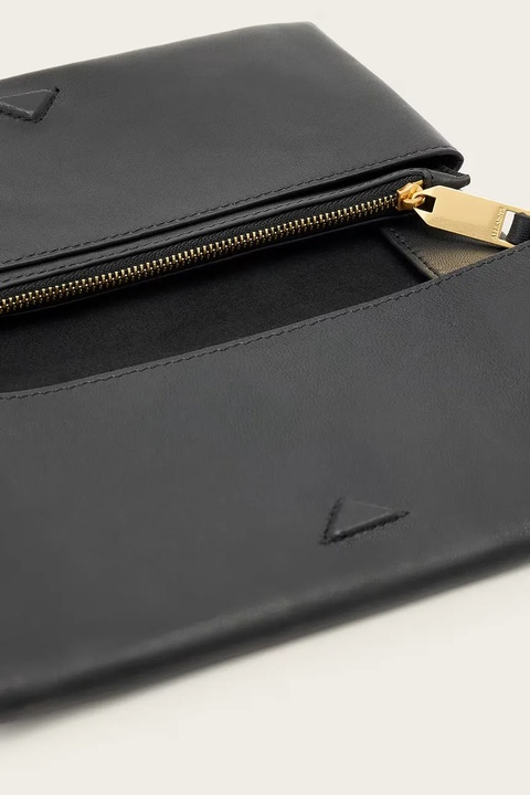 AllSaints portfel skórzany HARLUNA damski kolor czarny W208XD - zdjęcie produktu nr 2