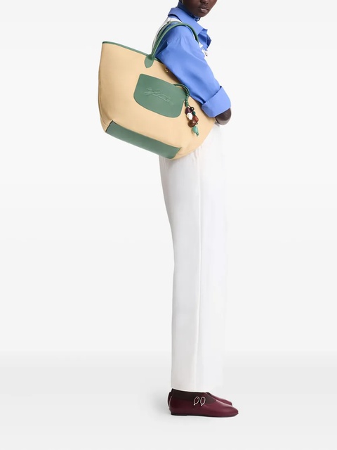 Longchamp Le Pliage woven shoulder bag - Neutrals - zdjęcie produktu nr 2