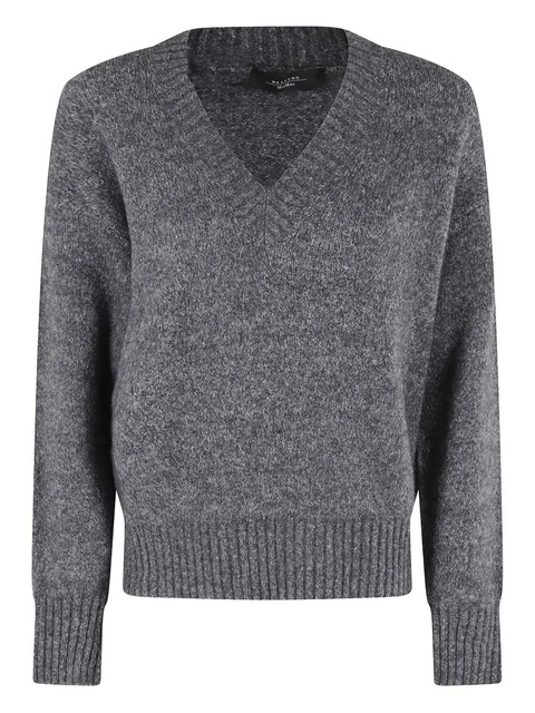 Weekend Max Mara V-neck wool sweater - Grey - zdjęcie produktu nr 1