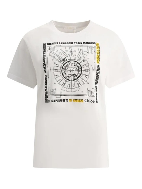 Chloé graphic-print T-shirt - White - zdjęcie produktu nr 2