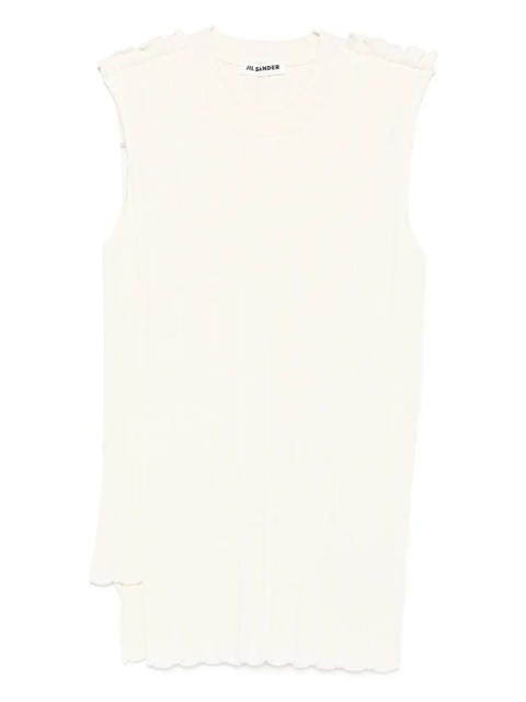 Jil Sander ribbed sleeveless top - Neutrals - zdjęcie produktu nr 1