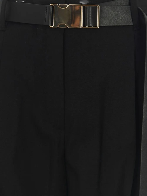Max Mara buckle-fastening pleated trousers - Black - zdjęcie produktu nr 2