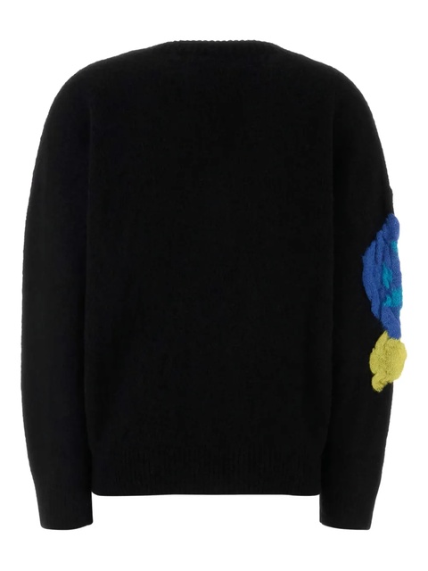 Blumarine flower-embellished cardigan - Black - zdjęcie produktu nr 1