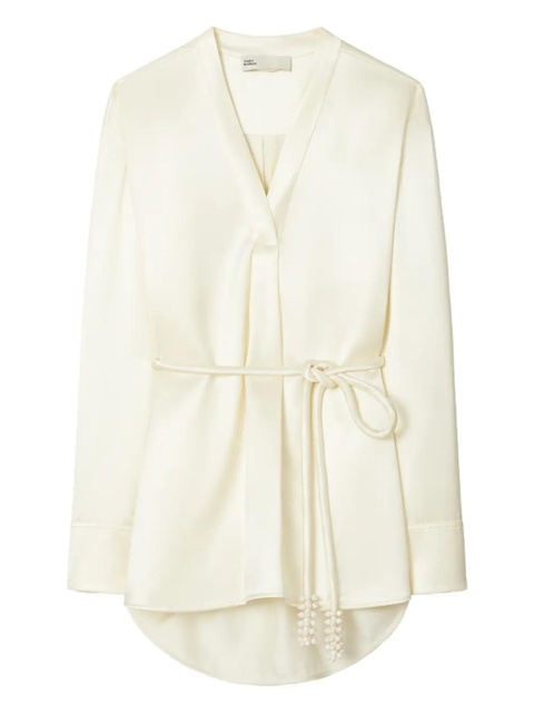 Tory Burch V-neck blouse - Neutrals - zdjęcie produktu nr 1