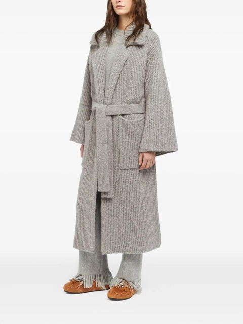 Alanui Finest ribbed belted cardi-coat - Grey - zdjęcie produktu nr 2