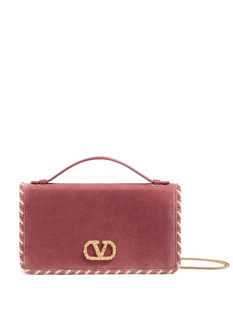 Valentino Garavani braided edge leather handbag - Pink - zdjęcie produktu nr 1