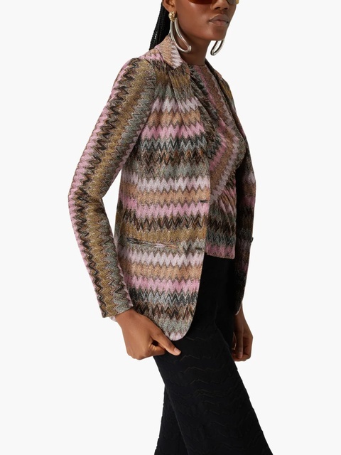 Missoni chevron-knit blazer - Pink - zdjęcie produktu nr 2