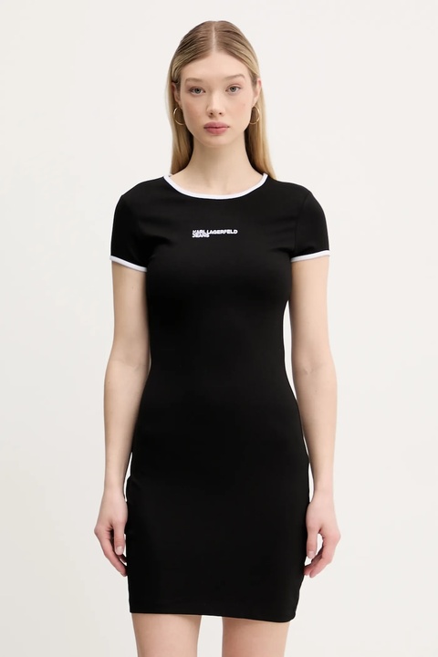 Karl Lagerfeld Jeans sukienka kolor czarny mini dopasowana A2W13051 - zdjęcie produktu nr 1