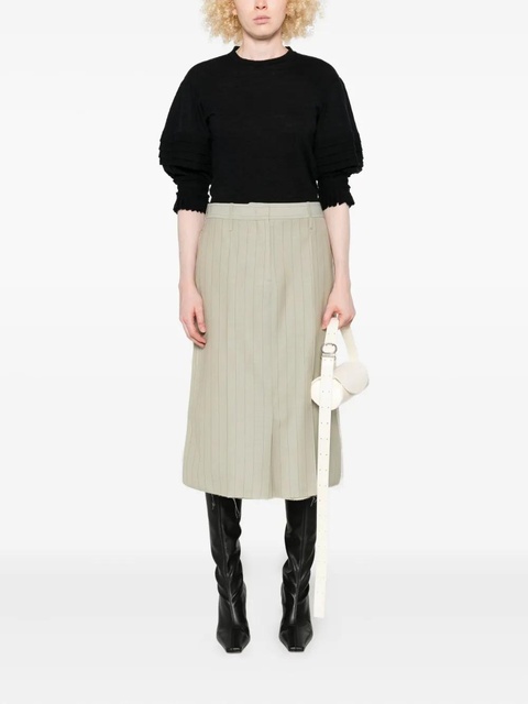 Jil Sander pleated-sleeve top - Black - zdjęcie produktu nr 2
